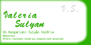valeria sulyan business card