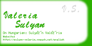 valeria sulyan business card